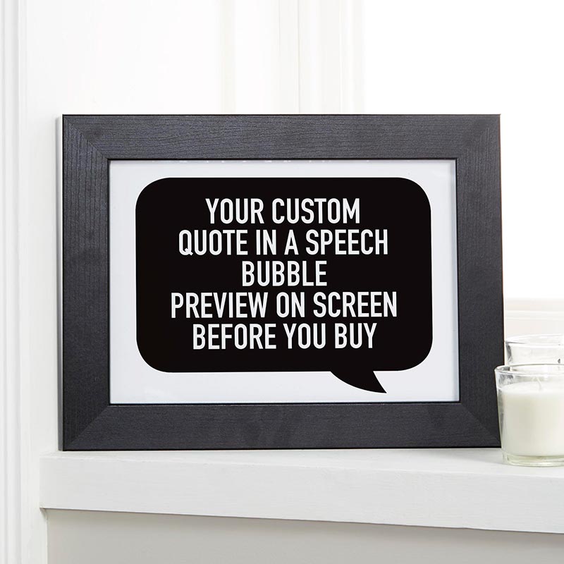 custom quote print in speech bubble
