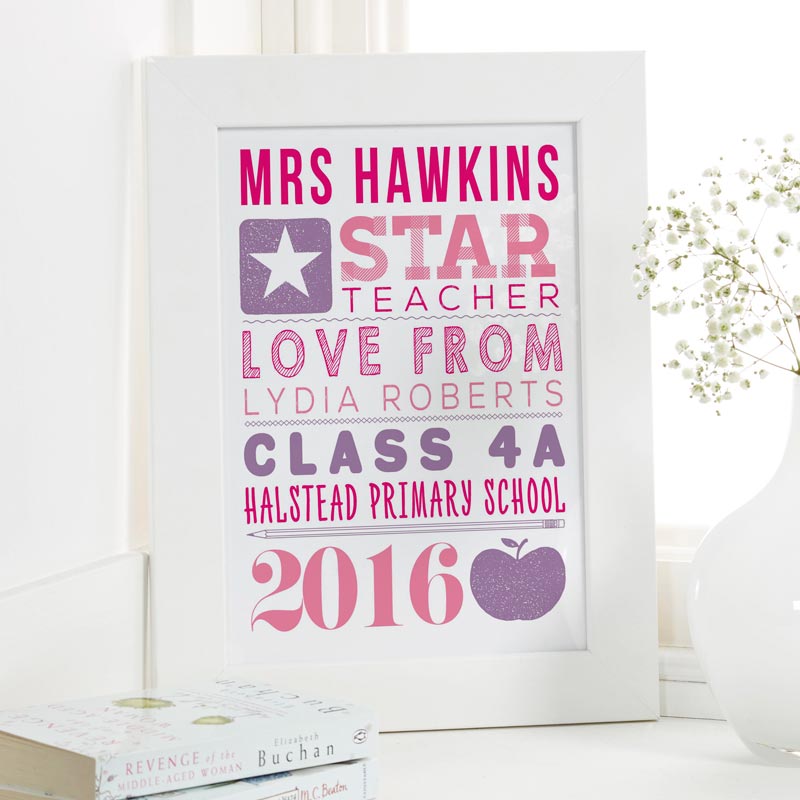 personalized teacher gift personalized word art