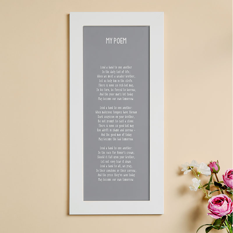 Personalized Poem Framed Wall Art